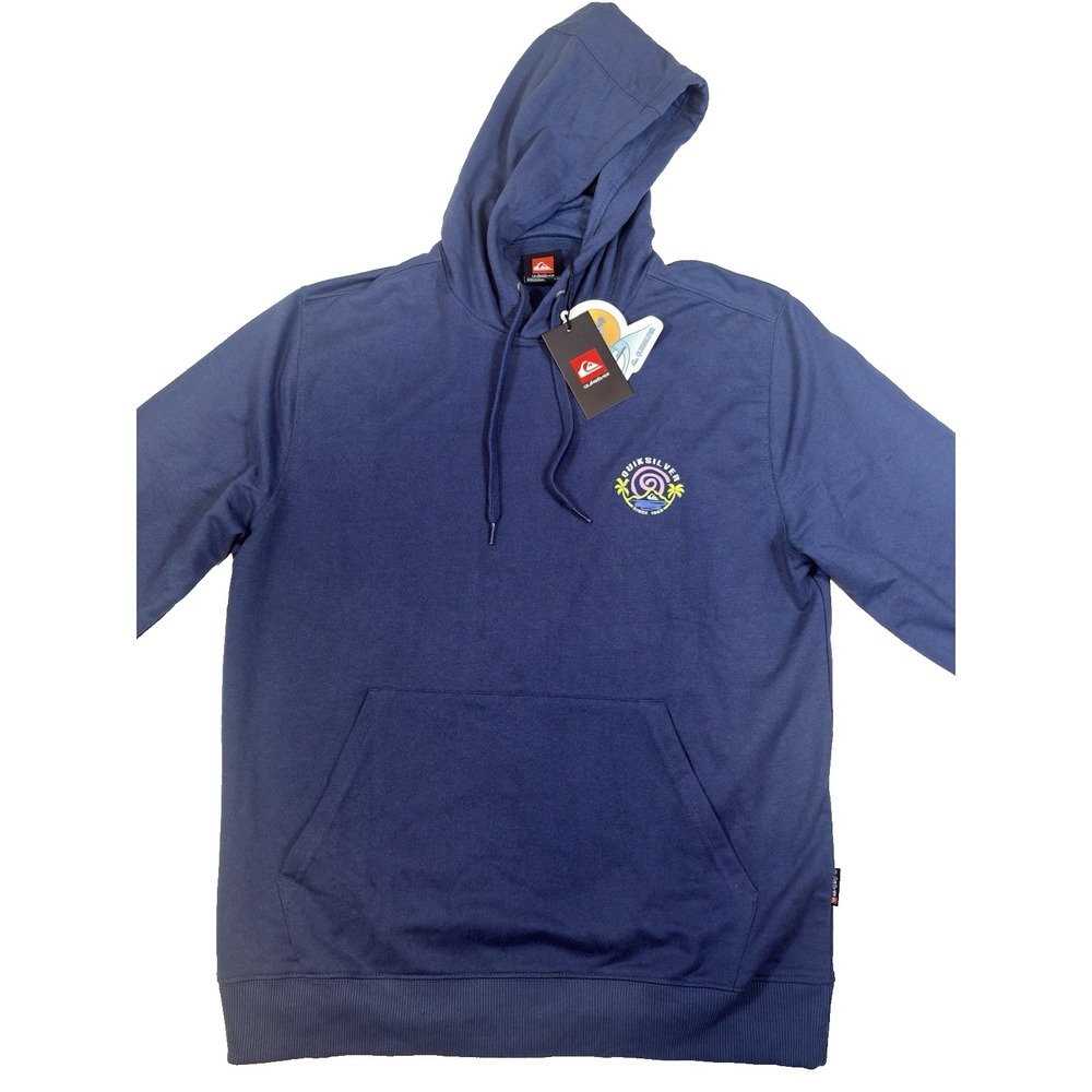 NWT - Mens QUIKSILVER Surf Pullover Hoodie Sweatshirt Sweater Top Shirt Blue L